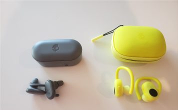 image of the Skullcandy Push and Push Ultra earbuds next to their charging cases