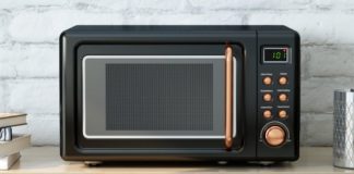 Microwave on a countertop
