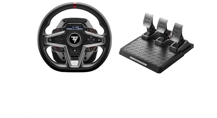 Thrustmaster t248 racing wheel and 3 pedal set