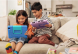 Amazon Fire tablets with two kids