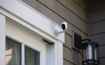 security camera on porch