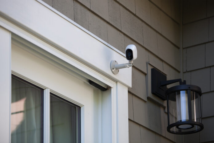 security camera on porch