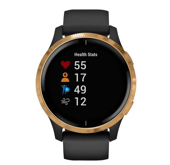 Garmin Venu 42mm GPS Watch with Heart Rate Monitor - Gold:Black - Only at Best Buy