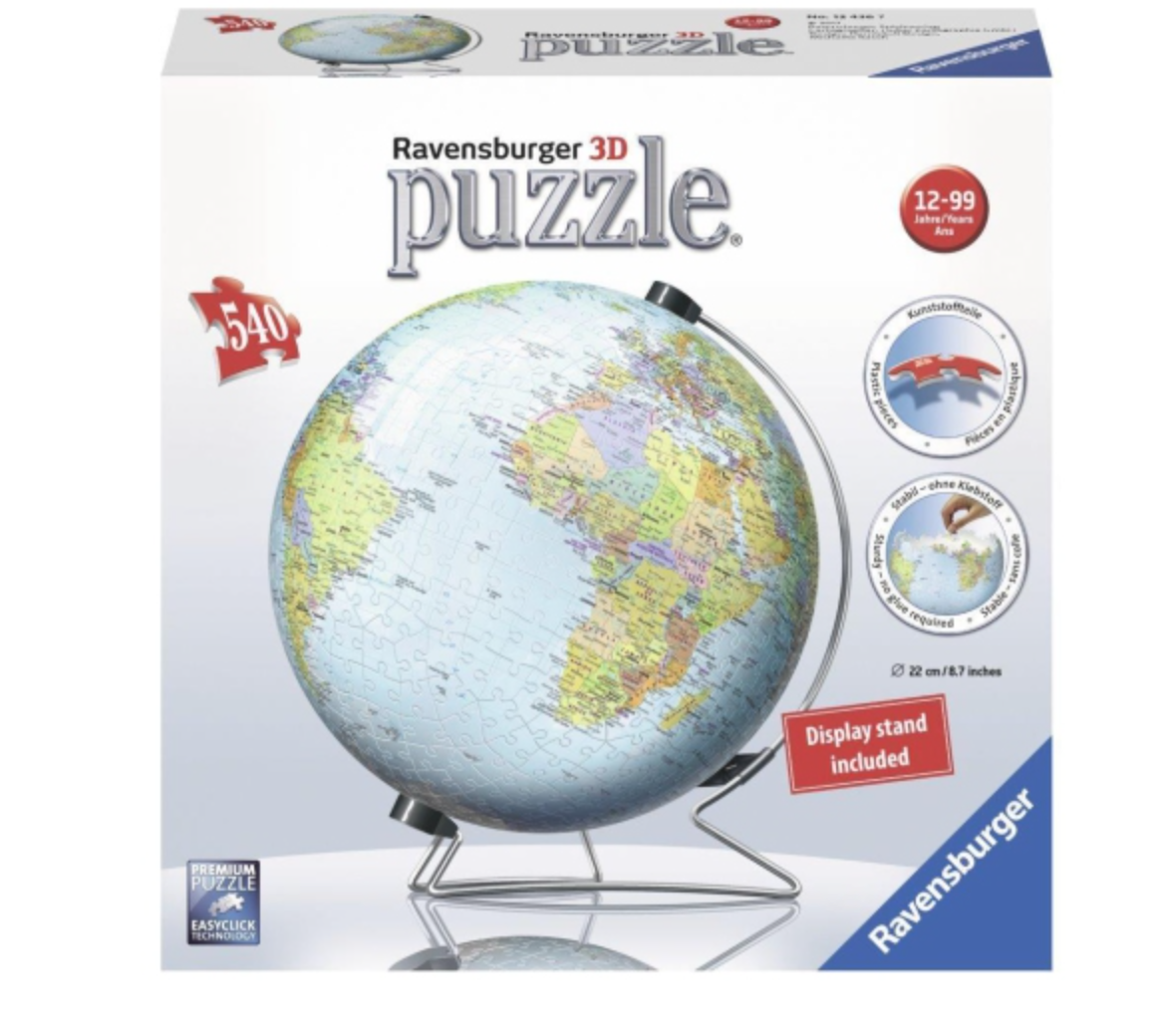 3D world globe puzzle.
