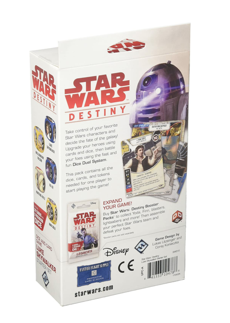 Star Wars Destiny card game pack.
