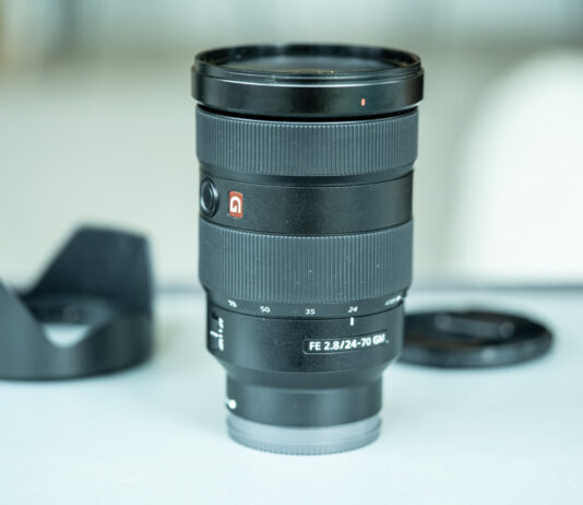 A photo of the Sony FE 24-70mm f/2.8 GM lens