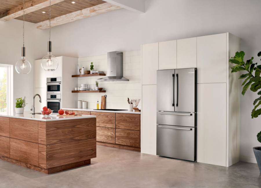 Lifestyle image of Bosch refrigerator in a kitchen