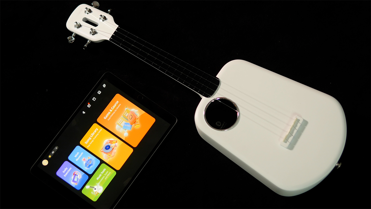 PopuMusic Populele 2 Compact and Portable Smart Ukulele Carbon  Fiber Edition for Beginners, Experts, Kids and Adults : Musical Instruments