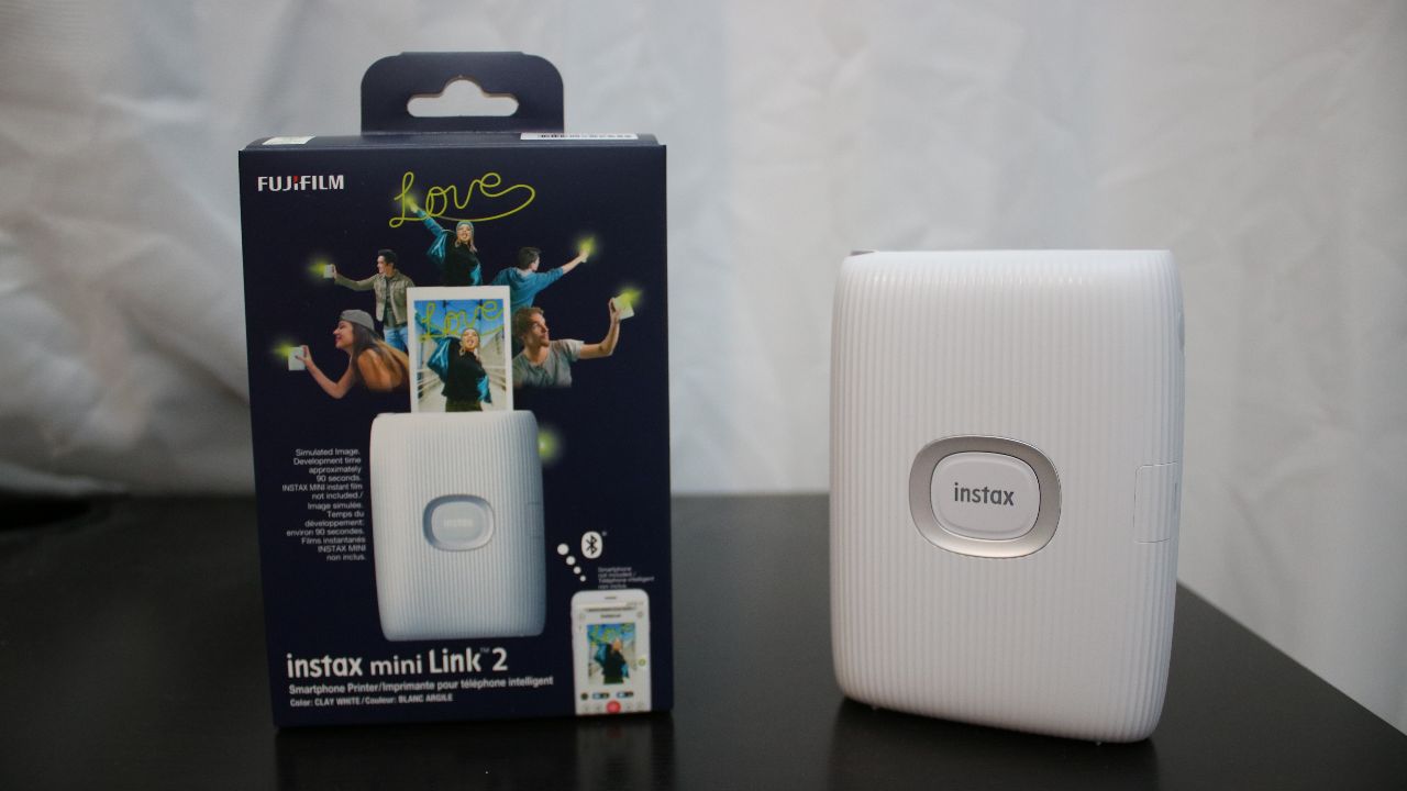 FUJIFILM INSTAX MINI LINK 2 Smartphone Printer, Clay White + Fujifilm