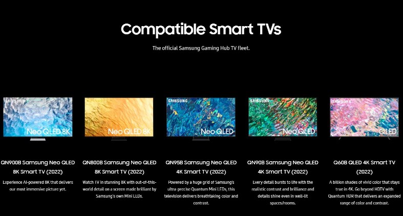 Samsung Gaming Hub, 2022 & Newer TVs