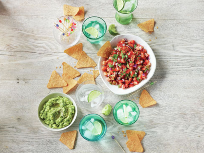 salsa and guacamole made in a food processor 