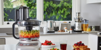 Breville Sous Chef food processor with dishes