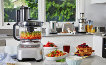 Breville Sous Chef food processor with dishes