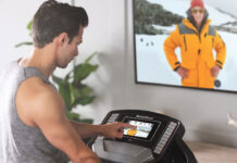 Man using the Nordictrack treadmill.