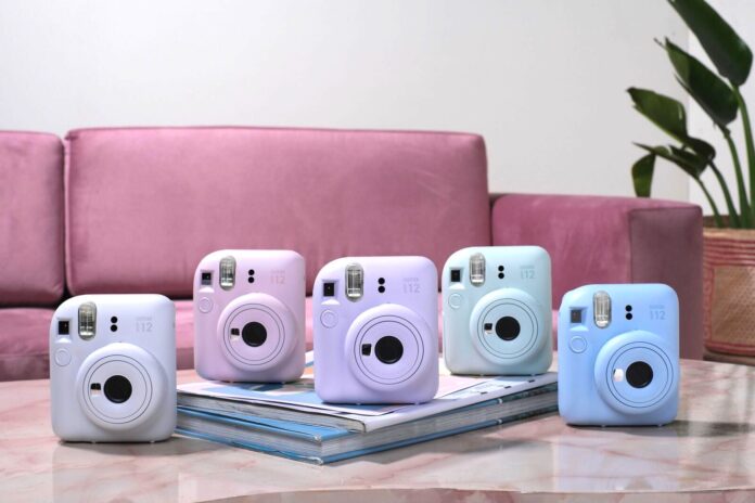 Fujifilm's new Instax Mini 12 instant cameras.