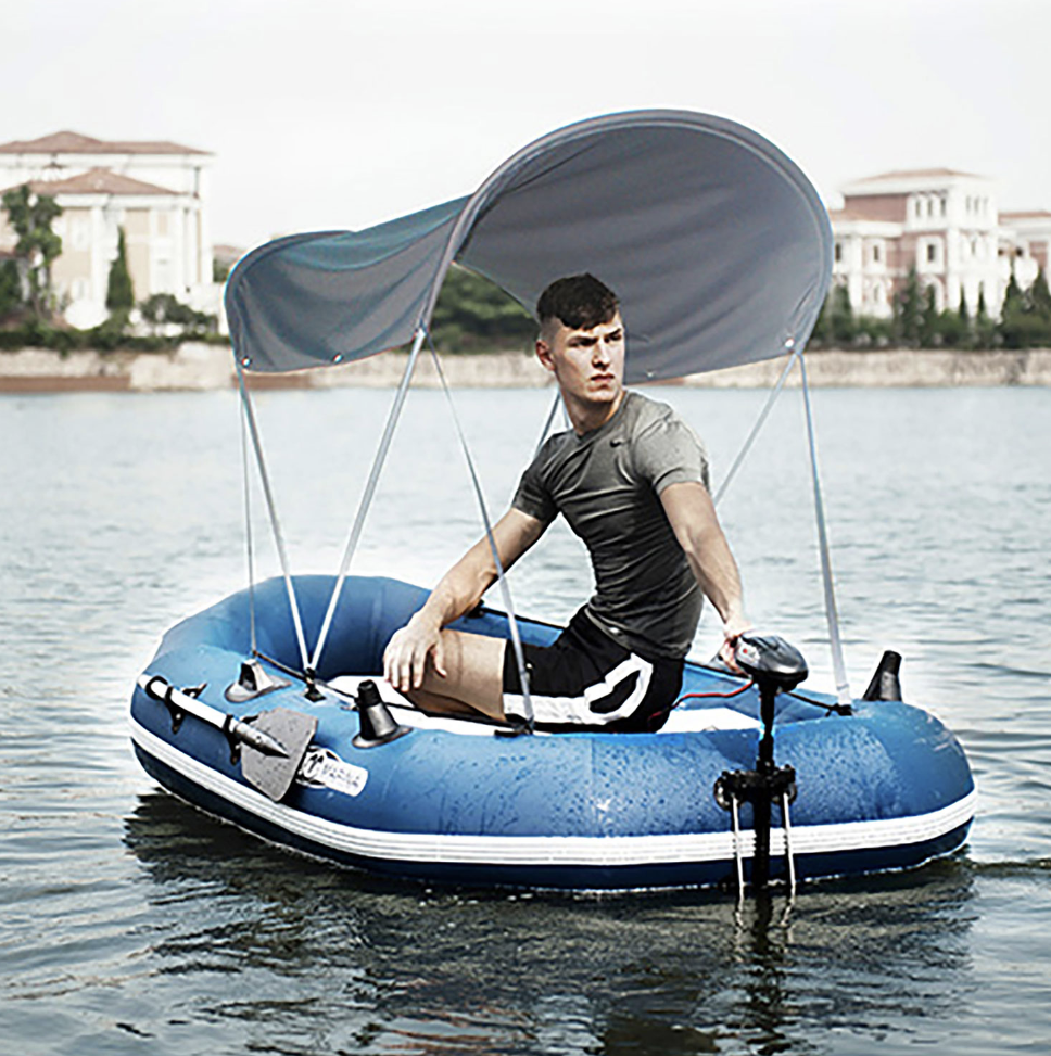 Man in Aqua Marina inflatable fishing boat