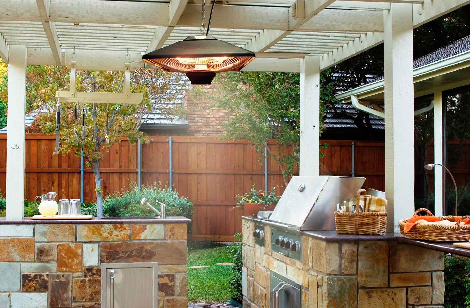 warm up the patio with outdoor heaters