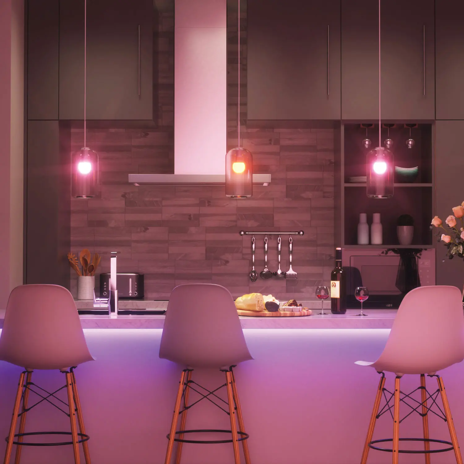 Smart lights in kitchen
