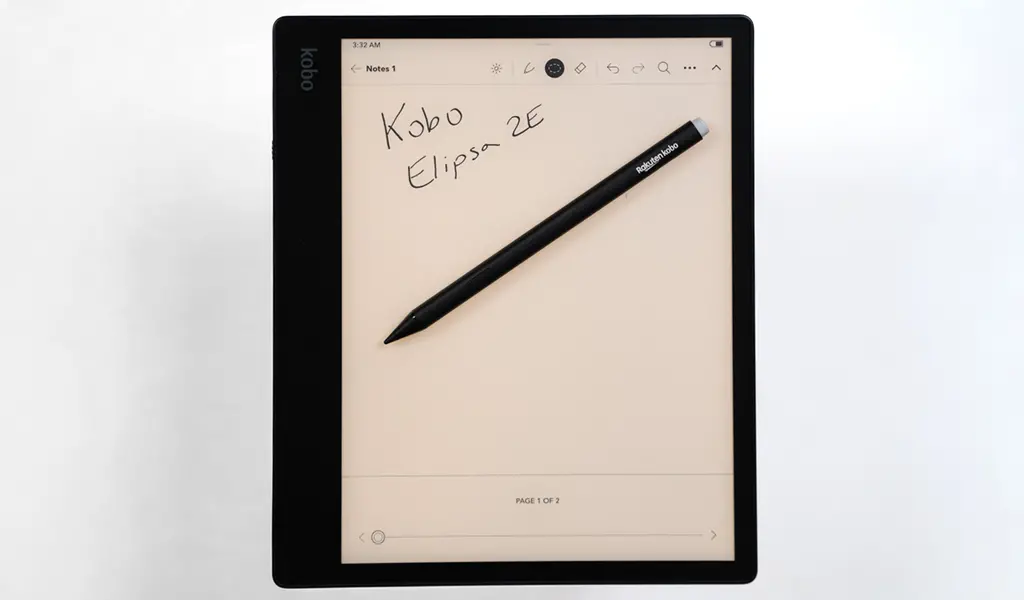 Stylus-Friendly eReader Tablets : Kobo Elipsa 2E