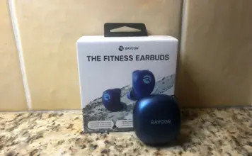 Raycon Fitness Earbuds packaging and charging case