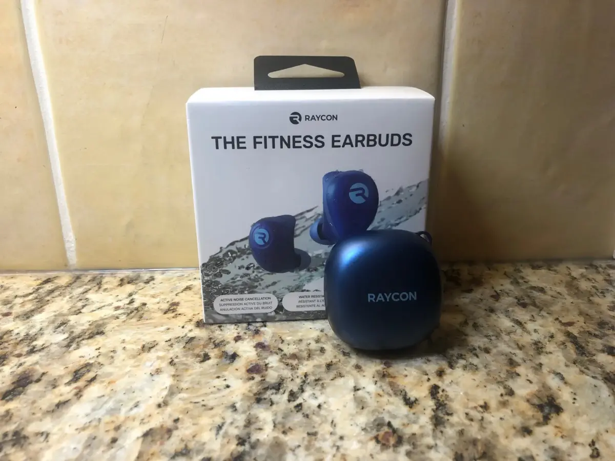 Raycon Fitness Earbuds packaging and charging case
