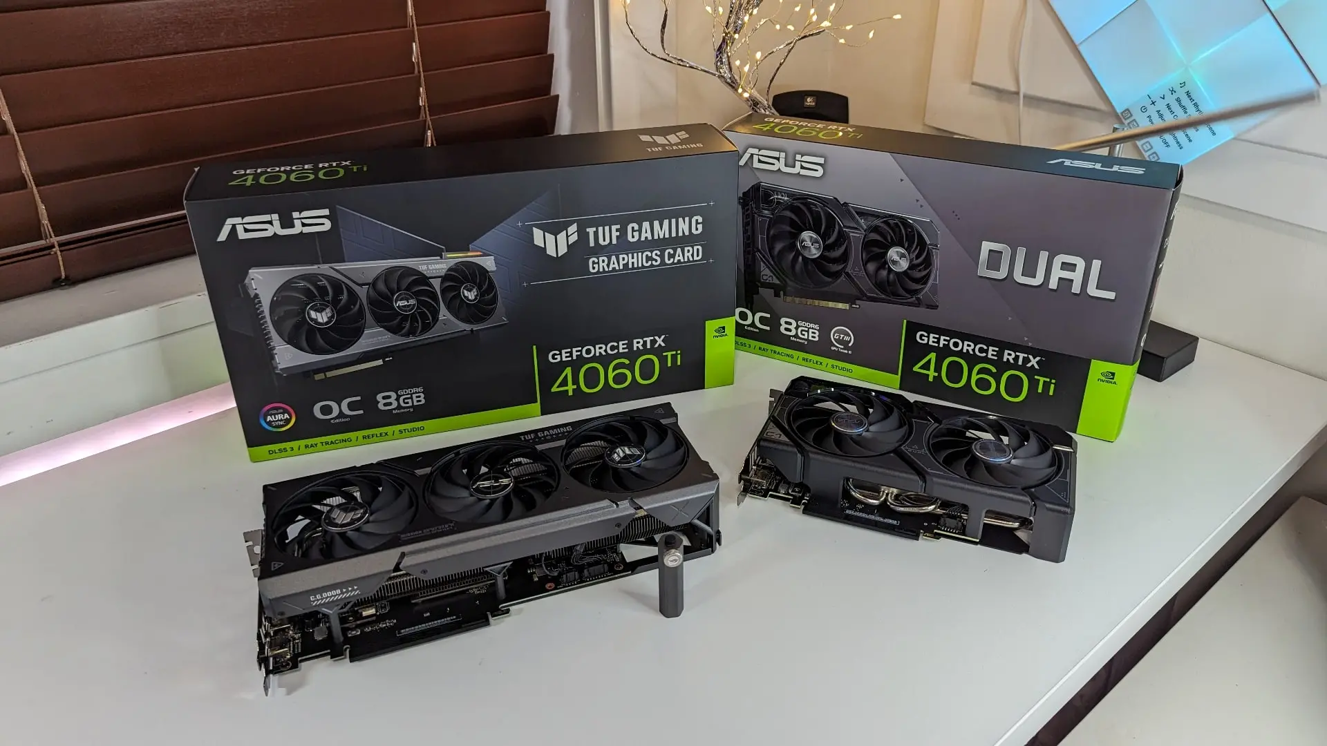 ASUS GeForce RTX 4060 Ti TUF Gaming and Dual graphics cards