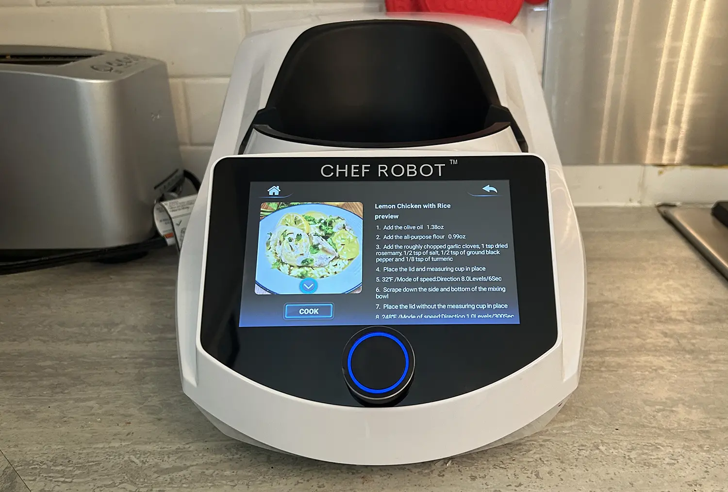 Схема рецепта робота-повара