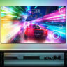 Video game played on gaming TV with high refresh rate