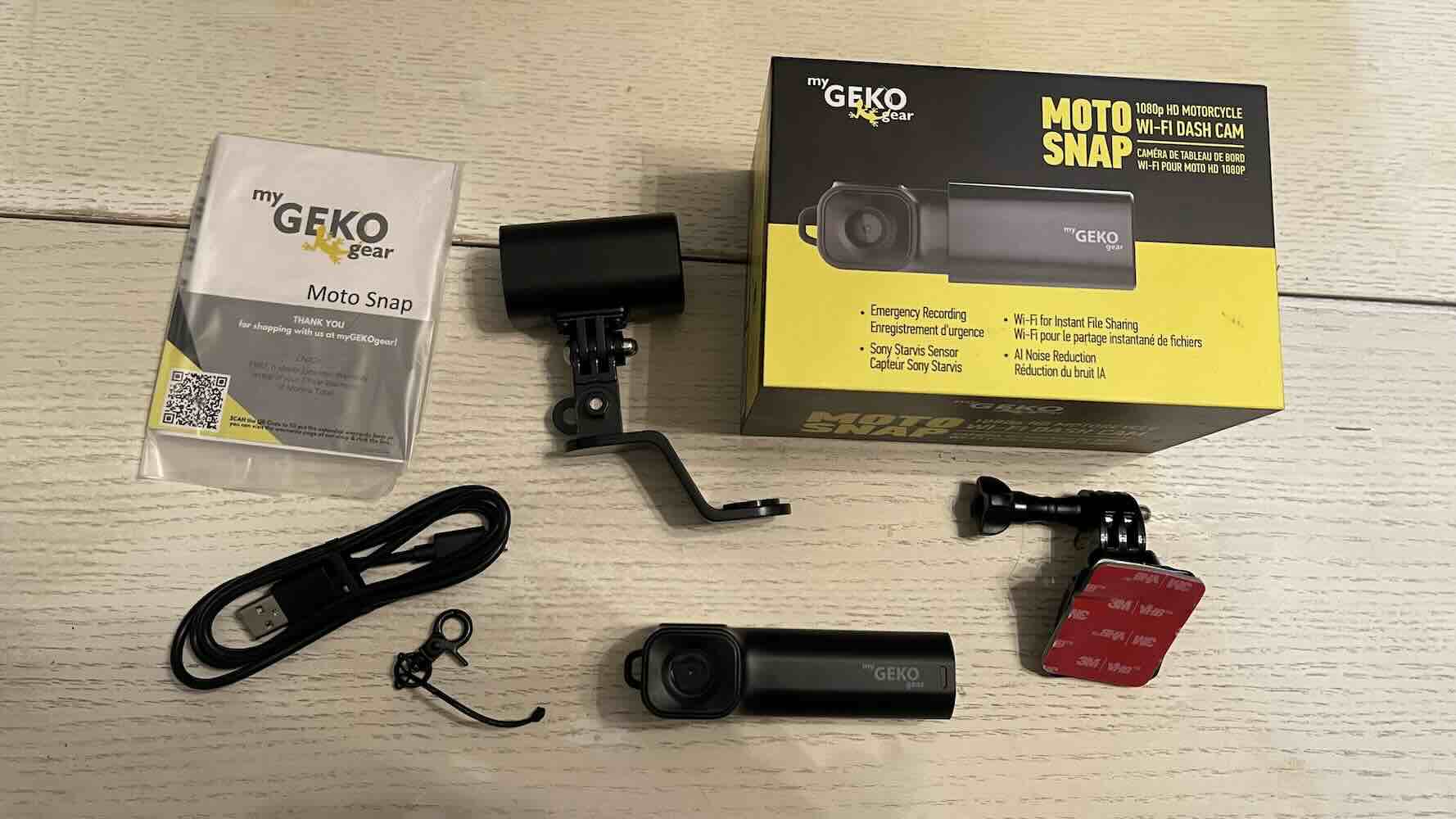 myGEKOGear Moto Snap motorcycle dash cam review