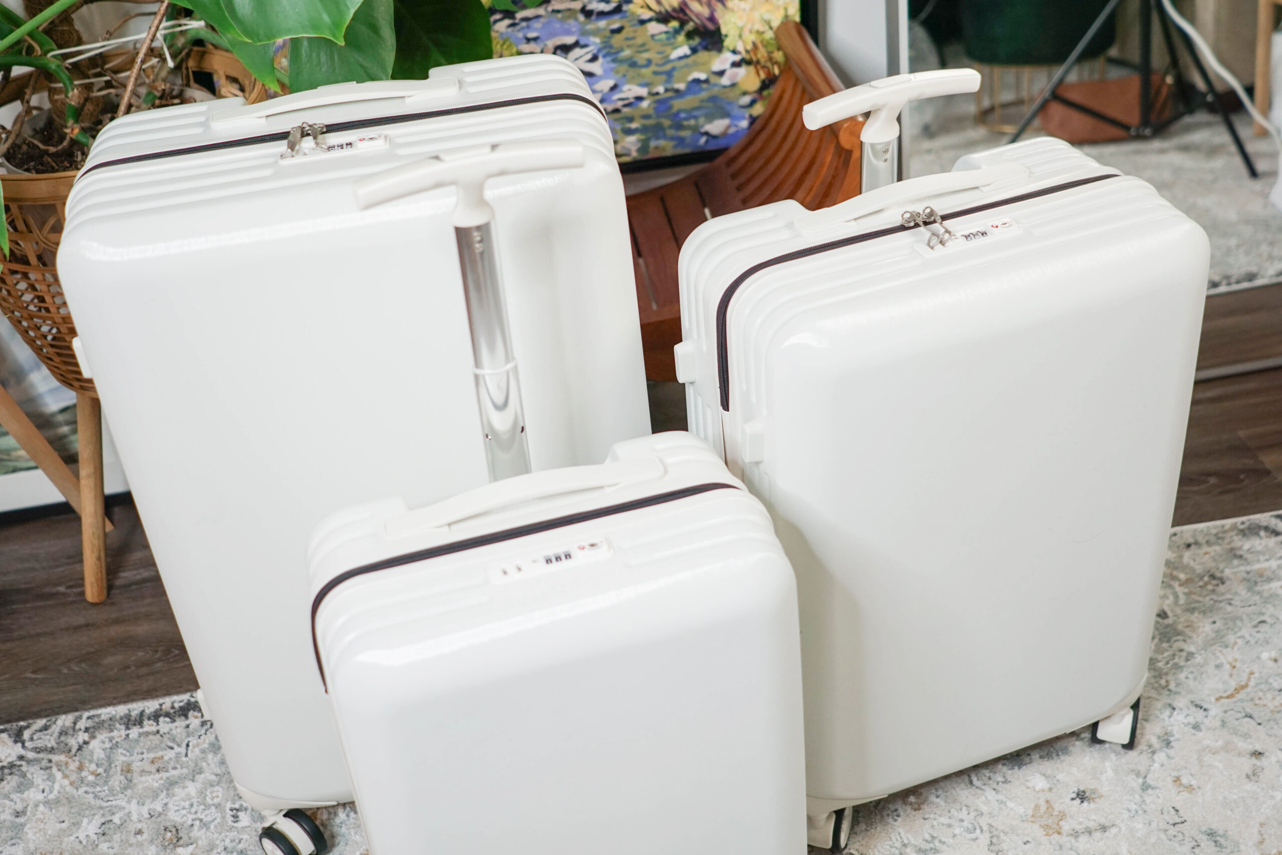 Hikolayae Mesa white luggage set review