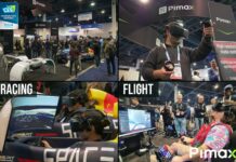 Pimax On-site Demo with Flight and Racing Sim Rigs at CES 2024