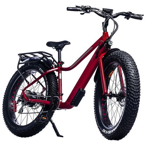 Ebze F48 500W Electric Fat Tire Bike with up to 60km Battery Range - Red