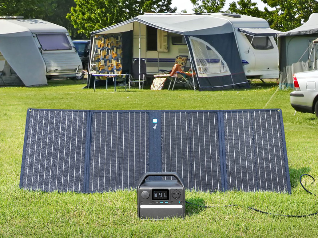 solar panels and generator