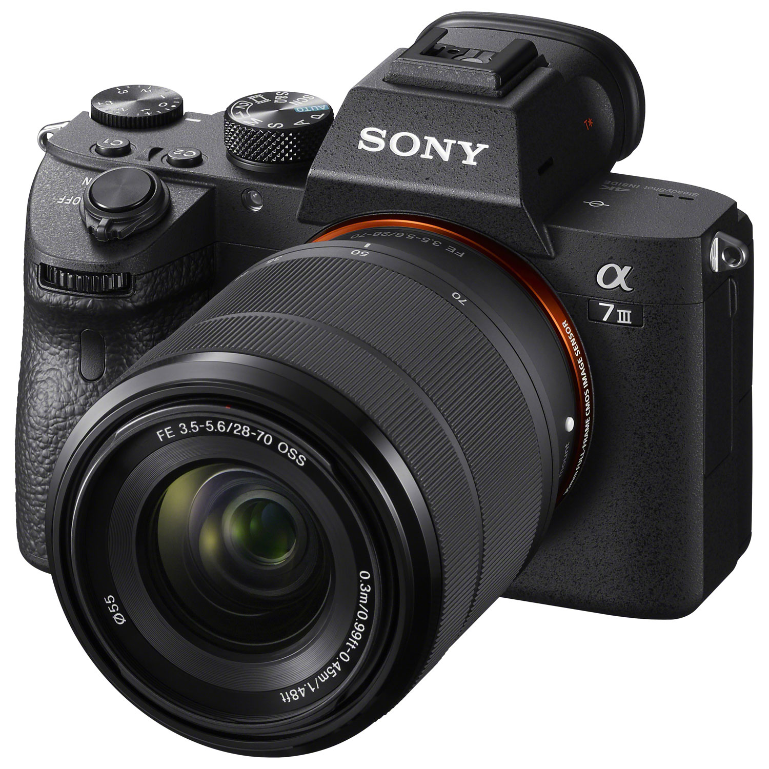 Appareil photo de blogueur vidéo sans miroir plein format Alpha a7 III de Sony avec objectifs à focale fixe OSS 28-70 mm 