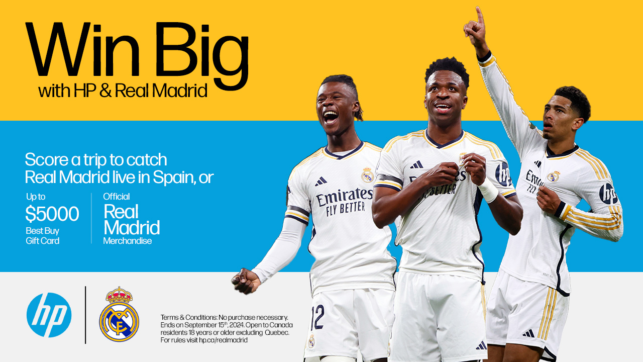 win a trip to catch Real Madrid Live in Spain with HP