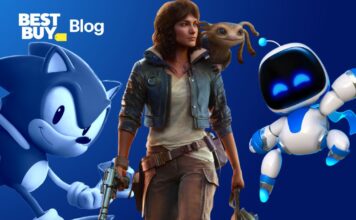 Best Buy Blog Action Banner 2024 featuring Sonic, Key Vess and Astro Bot