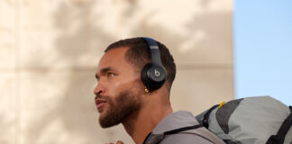 Man wearing Beats Solo 4