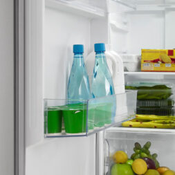 Side storage in Insignia Top Freezer Refrigerator 