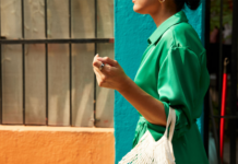 Woman wearing an Oura ring