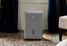 GE dehumidifier in living room