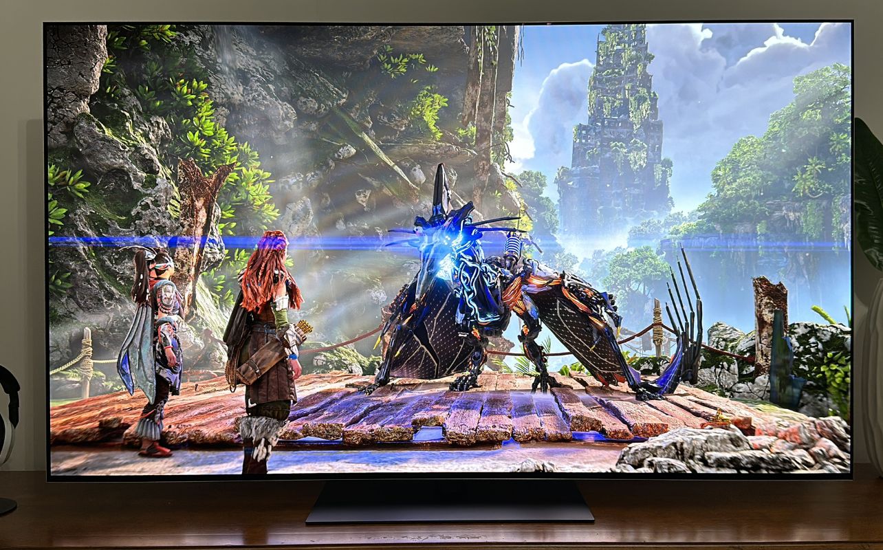 LG G4 OLED evo stunning picture quality with PS5 game.