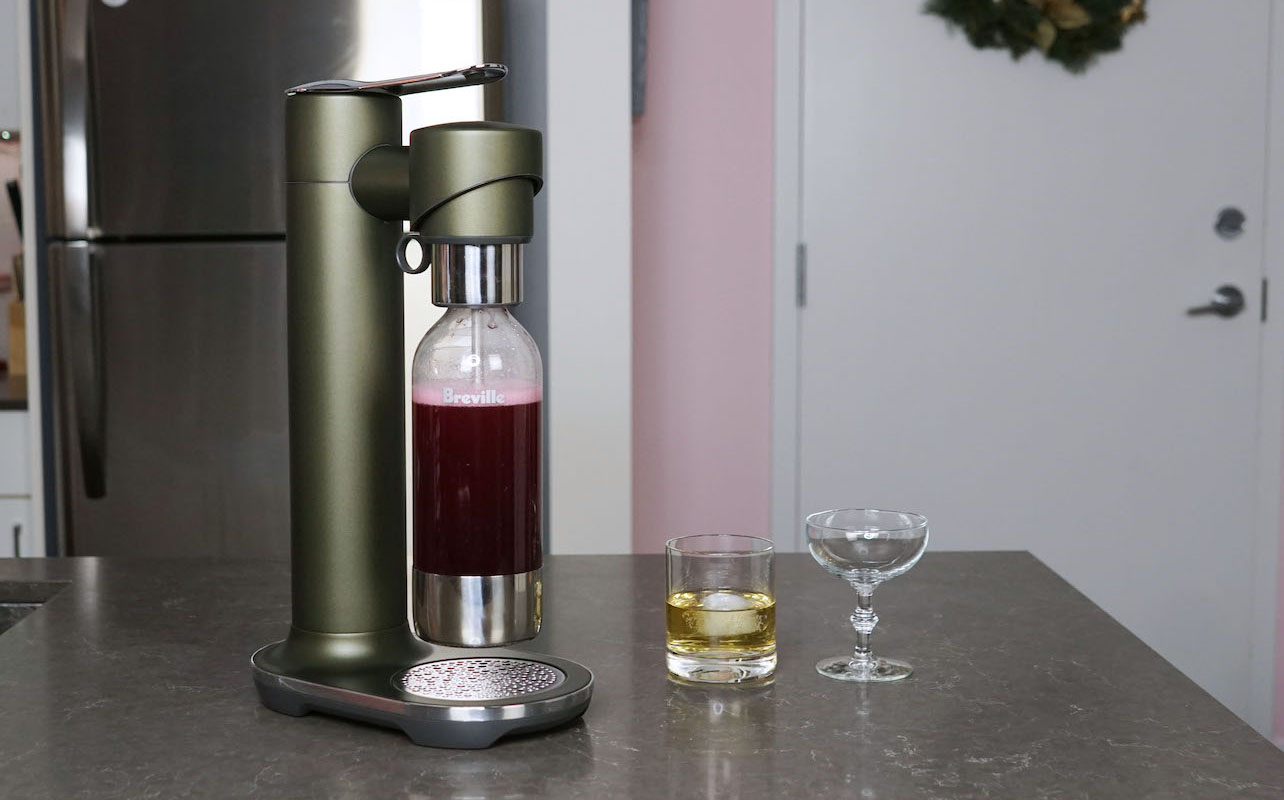 Making a cocktail with the Breville InFizz Soda Maker