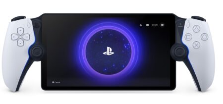 PlayStation Portable with a circle on its screen.