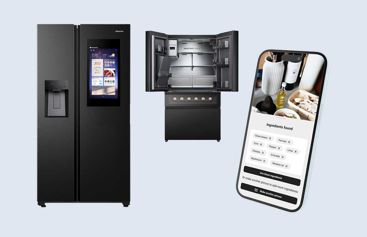 New Hisense appliances and AI capabilities announced at CES 2025.