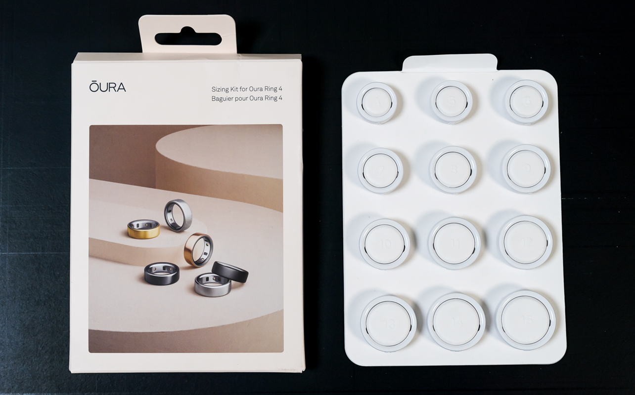 Oura Ring 4 sizing kit.