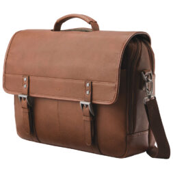Sac messager Classic Leather de Samsonite pour portable de 15,6 po - Cognac