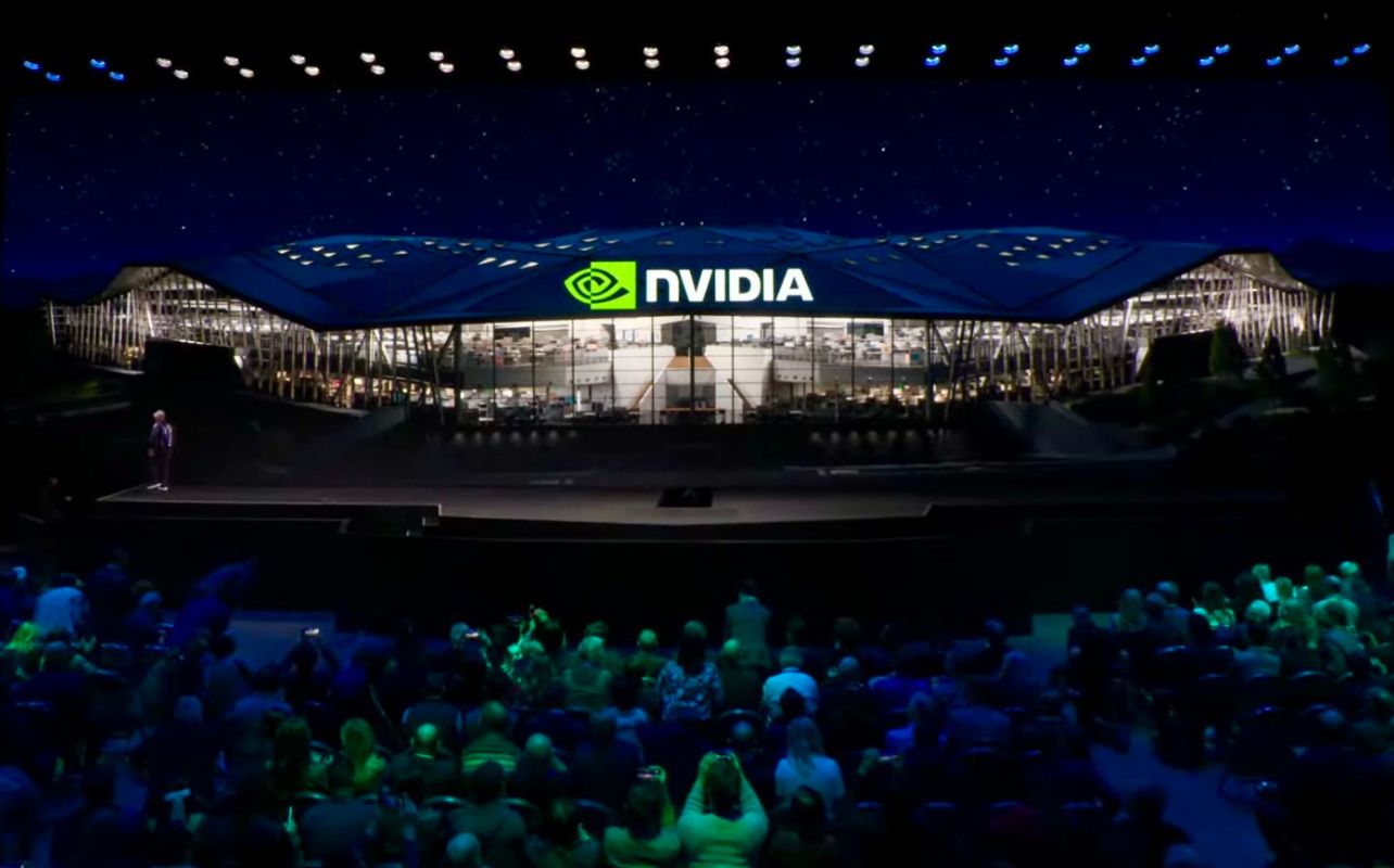 The NVIDIA stage at CES 2025 