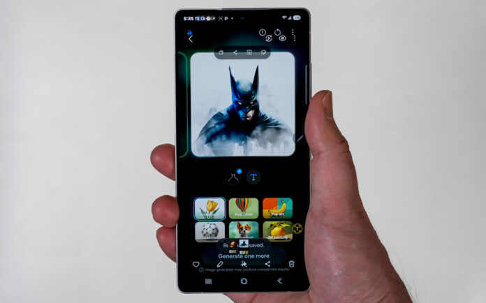 Samsung Galaxy S25 Ultra generative AI Drawing assist Batman.