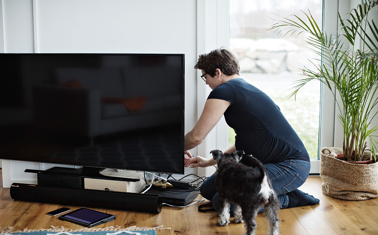 Managing your TV wires not only makes your setup look clean but also keeps it safe.