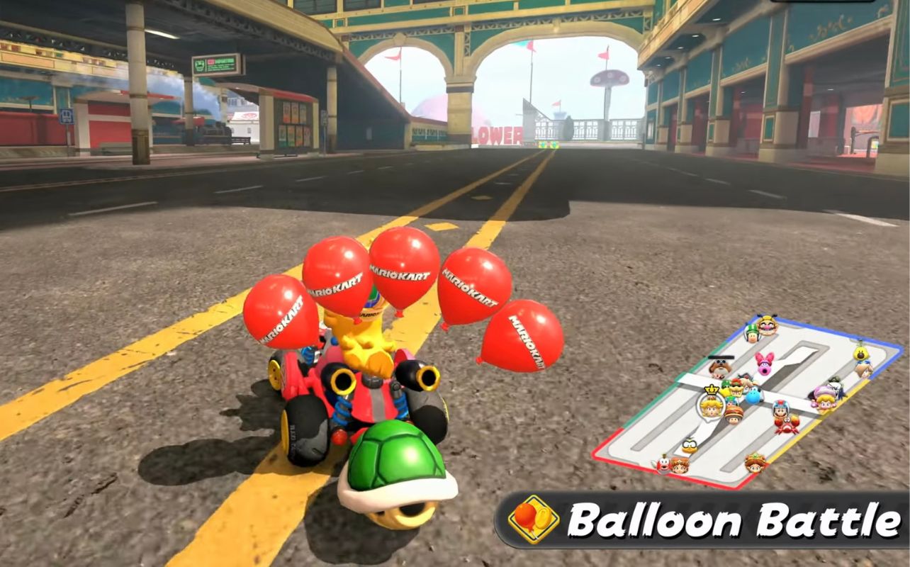 Une capture d'écran Bataille de ballons